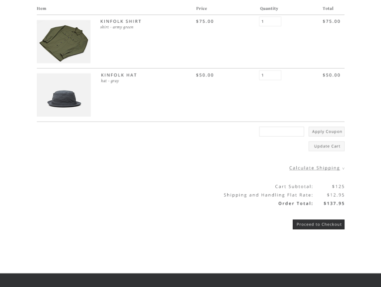 Cart page V2 - Design mockup pre development