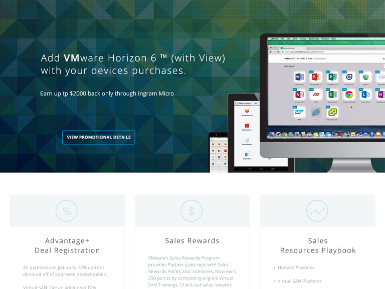 Landing Page - center content