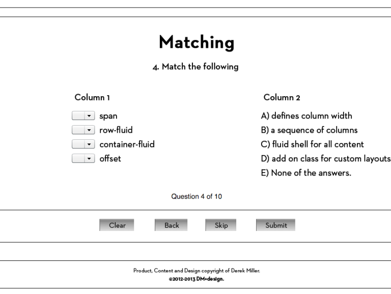 SHFT Interactive Tutorial - End of chapter quiz