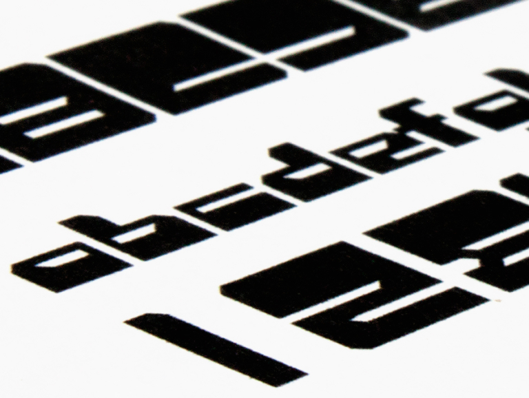 Proofing - close up of test print